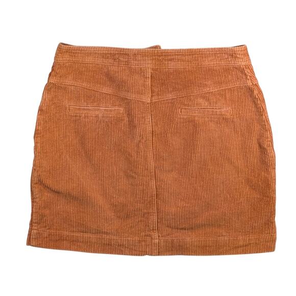 Gilli Corduroy Mini Skirt Brown Front Zip Up Pockets  Casual Womens Size Medium - Picture 2 of 15